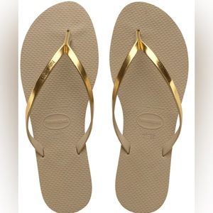 Gold Havaianas Women 37-38